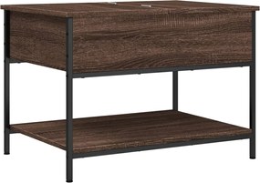vidaXL Măsuță de cafea stejar maro 70x50x50 cm lemn prelucrat și metal