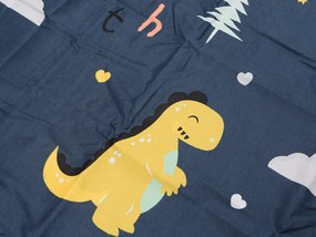 Lenjerie de pat pentru copii Culoare albastru inchis, DINOLES