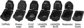 La mâna a doua: Espressor cu capsule 7in1 Crown CCM-1530B, 1400 W, 20 bar, 0.9 L, 7 adaptoare, Indicatoare LED, Controlul lungimii cafelei, Negru