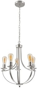 Lustră pe lanț GINA 5xE27/60W/230V crom