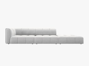 Canapea deschisa pe o parte 3 locuri Serena catifea L293 cm