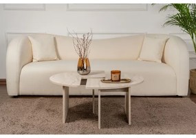 Masă de cafea LUVIA, decor marmură bej