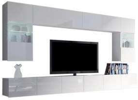 Expedo Set living BRINICA NR1, alb/alb luciu