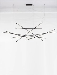 Lustra LED XL suspendata design modern RACCIO negru