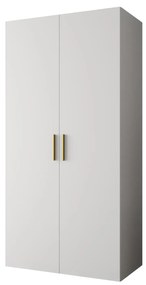 Dulap de haine 100 cm Borry 1 (alb + Auriu). 1125749