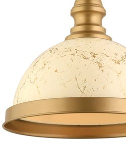 Lustră MONZA pe cablu, 1xE27/40W/230V, Ø 29 cm, crem/bronz