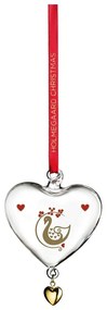 Ornament de Crăciun suflat manual din sticlă 8 cm Ann-Sofi Romme Annual Christmas Heart 2025 – Holmegaard