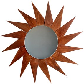 Oglinda decorativa   Raza Soarelui   cu rama din lemn masiv