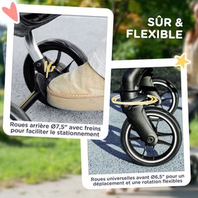 PawHut Cărucior pentru câini cu 4 roți, ușor și pliabil, pernă lavabilă, lesă de siguranță, ferestre multiple din plasă, gri | Aosom Romania