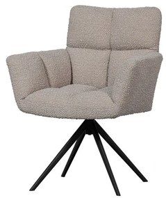 Scaun de sufragerie bej tapițat Vinny – WOOOD