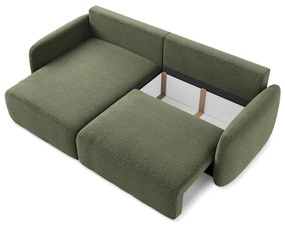 Colțar verde extensibil/cu spațiu de depozitare (cu colț pe partea stângă) Kalena – Makamii