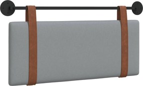 vidaXL Cap de pat suspendat Gri deschis 110 x 55 x 5 cm PU antic