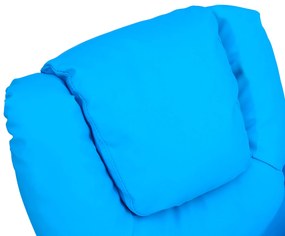 HOMCOM Scaun pentru copii cu spătar îclinabil 62 x 52 x 69 cm Ramă din lemn masiv Albastru | Aosom Romania