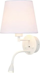 Aplica de perete cu reader LED CAICOS alb