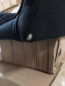 OFERTA Scaun de catifea negru NOLA II. calitate secundara