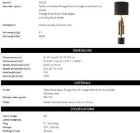 Veioza, Lampa de masa LUX Beau Rivage Round