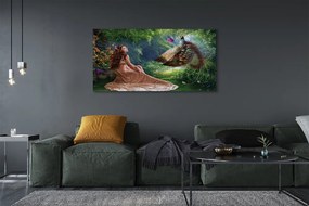 Tablouri canvas pădure de sex feminin fazan