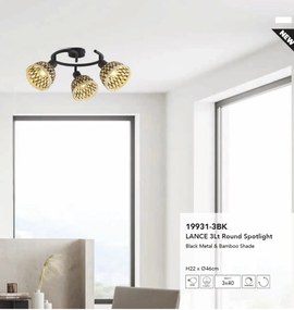 Plafoniera design decorativ bambus Lance 3L