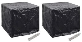 vidaXL Huse rezervor apă pt grădină, 2 buc., 8 ocheți, 116x100x120 cm