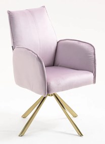 HR280 BAZĂ STEA Scaun Mov din Catifea cu Bază Aurie