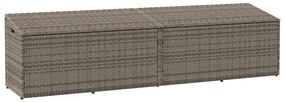 vidaXL Cutie de depozitare de grădină gri 220x50x58 cm Poly Ratan