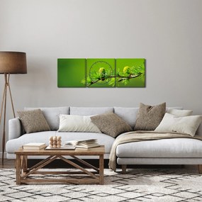 Tablou con verde (cu ceas) (90x30 cm)