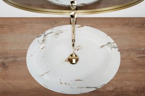 Lavoar Carrara Shiny ceramica sanitara Marmura – 55 cm