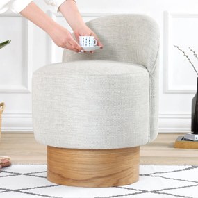 Barren Pouf Stool Gri deschis