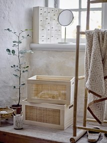 Set dispenser săpun lichid și pahar din ceramică cu flori de câmp aplicate manual, D8×H11/D8×H18 cm, „Bea"