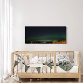 Tablou cu aurora borealis (120x50 cm)