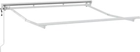 vidaXL Cadru de copertină Ajustabil Alb 2,5 x 2 m Oțel