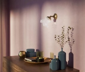 Aplica de perete stil clasic italian din alama si sticla Bell