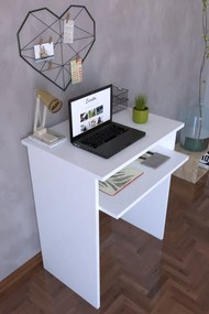 Birou compact 60×75×45 cm – PAL alb economic