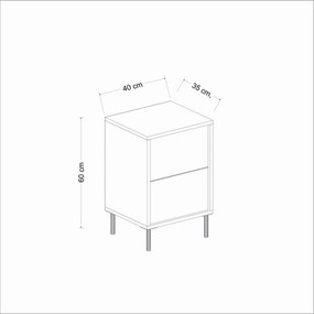 Măsuță de noptieră Imaj Marble White