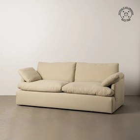 Canapea bej cu tapițerie din in 212 cm – Ixia