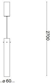 Lustră LED pe cablu Ideal Lux FLAM LED/10W/230V d. 6 cm CRI 90 gri