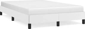 vidaXL Cadru de pat fără saltea alb 120x190 cm piele artificială