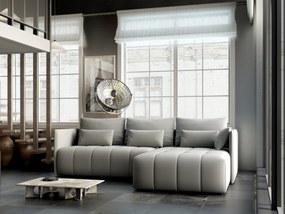 Colțar extensibil dumonde cu ladă de depozitare si sezut confortabil din spuma high-density, Malta Royal Grey II 235x185 cm