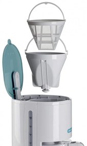 Cafetiera cu filtru Ariete BREAKFAST 1394/01, 12 cesti, 0.600L, Fereastra nivel apa, Alb