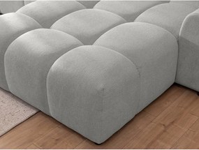 Colțar gri deschis (cu colț pe partea dreaptă/cu șezlong) Albane – Ropez