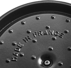 Oala din fonta Staub La Cocotte 40502-278-0, 6,7 l, 28 cm, de la -20°C pana la 260 °C, Emailata, Capac cu structura anti-picaturi, Toate plitele inclusiv inductie, Bordeaux