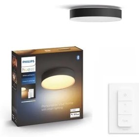 Philips - Corp de iluminat LED dimabil Hue ENRAVE S LED/9,6W/230V Ø 261 mm negru + telecomandă