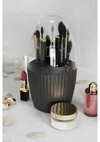 Organizator pentru ustensile machiaj Hermia 964FRM3316, 24x24x13 cm, Fara BPA, Plastic, Negru