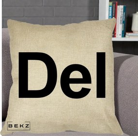 Perna Personalizata Tasta Del Tipografie Bold, 40x40 cm, Crem, Husa Detasabila, Perna Inclusa, BEKZ®