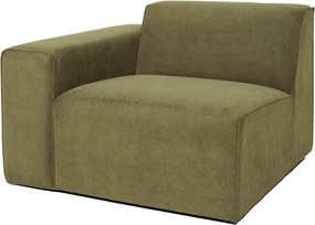 Modul pentru canapea verde din catifea reiată (pe partea stângă ) Sting - Scandic