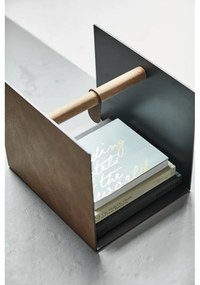 Cutie de depozitare neagră/în culoare naturală din metal și din piele ecologică decorativă 32x38x31 cm Bull – LIND DNA