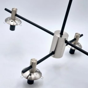 Lustră pe tijă LILOU 4xE14/5W/230V crom mat/fumuriu