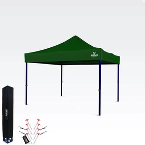 Cort tip foarfecă 3x3 m – Montare rapidă și protecție 100% pentru petreceri și evenimente - fara 3 pereti - Verde