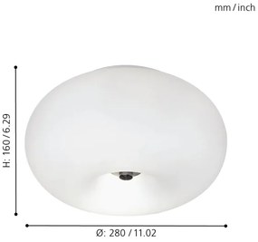 EGLO 86811 - Plafoniera OPTICA 2xE27/60W