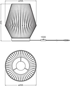 Osram - Lampă de masă DECOR STRIPES 1xE14/5W/230V bej